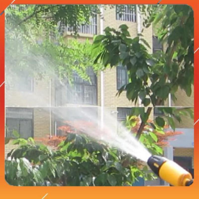 Vòi Xịt️Evoucher Bộ dây vòi xịt nước rửa xe, tưới cây , tăng áp 3 lần, loại 15m 206319 cút sập,nối nhựa đen+  đai