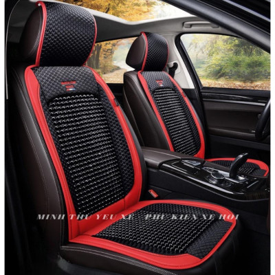 (Full bộ xe 5 chỗ) Lót Ghế Ô Tô hạt gỗ massage cao cấp chất liệu gỗ thoáng mát, thoải mái khi lái xe