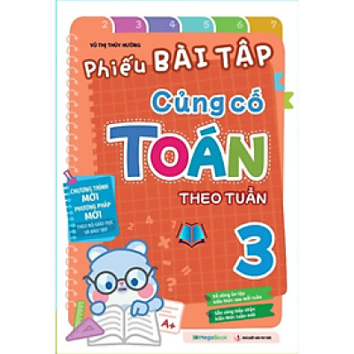 Sách - Phiếu bài tập củng cố Toán theo tuần lớp 3
