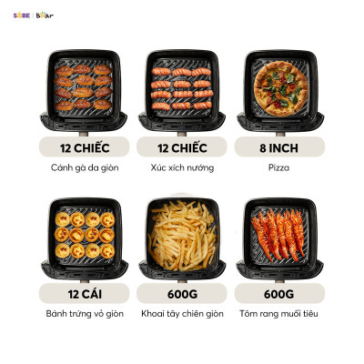 Nồi chiên không dầu Bear 6L AF-5H20J75 hàng chính hãng