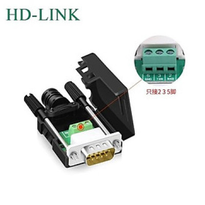 Đầu bấm DB9 RS232 Male - Female chân 2,3,5 HD-Link YL-SJCG-09DMF dùng làm cáp RS232C. Hàng chính hãng !!! 