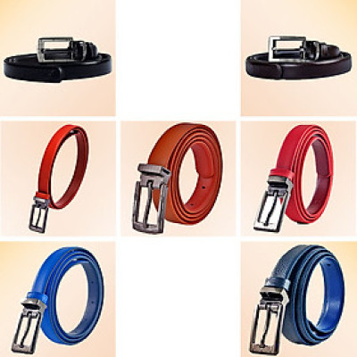 Dây thắt lưng nữ Huy Hoàng da bò 2P màu da, đen, đỏ, nâu, xanh đậm, xanh dương, cam HT5114-15-16-17-18-19-30 