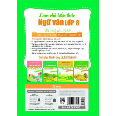 Sách - Làm Chủ Kiến Thức Ngữ Văn Lớp 8 - Combo Tập Đọc + Tập Làm Văn - MCBooks