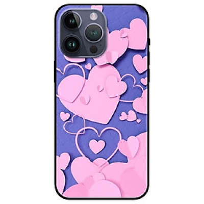 Ốp lưng dành cho Iphone 14 - Iphone 14 Plus - Iphone 14 Pro - Iphone 14 Pro Max - Tim Hồng Nền