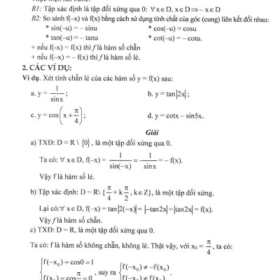 Kĩ Thuật Giải Nhanh Bài Toán Hay Và Khó Đại Số Giải Tích 11 