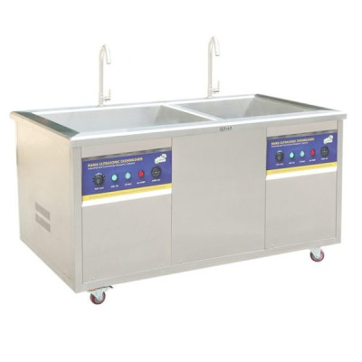 Máy rửa bát nhà hàng 2 bồn công nghệ siêu âm siêu sạch Rama SA2B - Hàng Chính Hãng