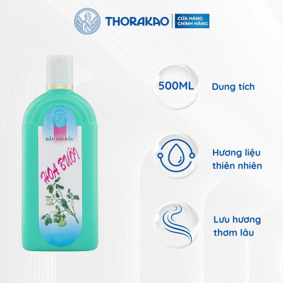 Dầu Gội Hoa Bưởi Thorakao Giảm Rụng Giúp Tóc Bóng Mượt 500ML