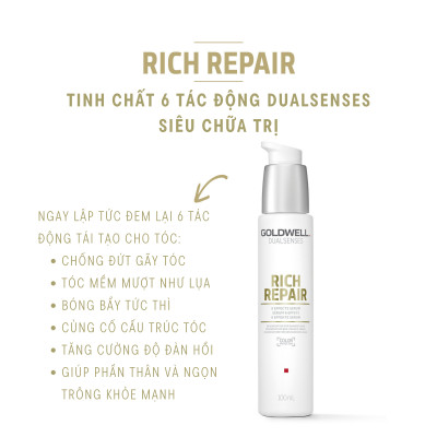 Tinh Chất 6 Tác Động Phục Hồi Tóc Hư Tổn Goldwell Rich Repair Dưỡng Tóc Mềm Mượt, Chắc Khỏe