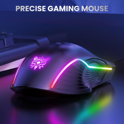 ONIKUMA CW905 USB Wired Gaming Mouse RGB LED Light Chuột thể thao điện tử Chuột quang có thể điều chỉnh 6400DPI