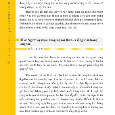 Những Bài Văn Mẫu Lớp 8 (Tập 1)