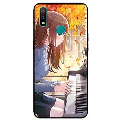 Ốp Lưng in cho Realme 3 Mẫu Nàng Đánh Đàn Piano - Hàng Chính Hãng