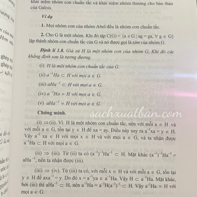 Sách Cơ sở lí thuyết Galois