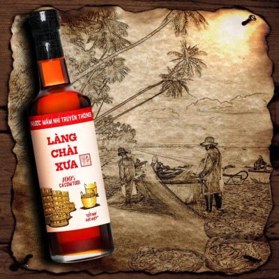 Thùng 6 chai nước mắm nhỉ Làng Chài Xưa Nhãn Đỏ 500ml/chai truyền thống vị gu ông bà