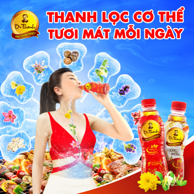 Thùng 24 chai Trà Thanh Nhiệt Dr Thanh chai PET 330 ml