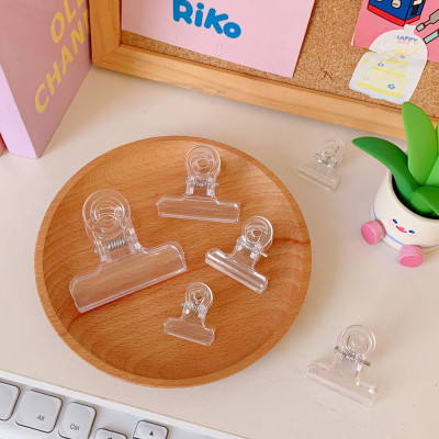 Kẹp Giấy Trong Suốt Nhựa Acrylic Cố Định Tài Liệu Tờ A4 Để Bàn Văn Phòng Cánh Bướm Tiện Lợi