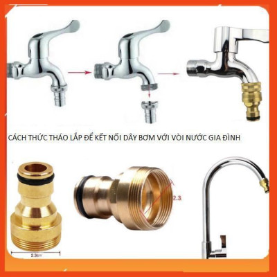 Bộ dây vòi xịt nước rửa xe, tưới cây . tăng áp 3 lần, loại 15m 206701 đầu đồng,cút+tặng đai