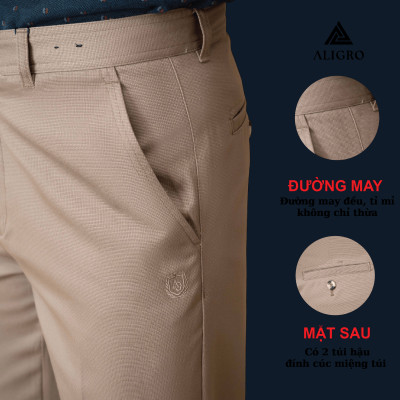 Quần kaki nam ALIGRO chất liệu cao cấp kiểu dáng trẻ trung, kẻ vân sang trọng ALGK067