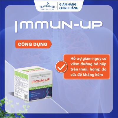 Gói bột uống Immun Up hỗ trợ hiệu quả cho viêm đường hô hấp trên (30 gói) - Nutramed