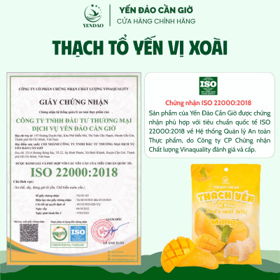 Yến Đảo - Thạch Tổ Yến Vị Xoài Hương Vị Trái Cây Tươi Ngon, Dinh Dưỡng Cho Cả Gia Đình