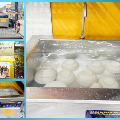 Máy rửa bát sóng siêu âm nhà hàng Rama RB800 dung tích 108L - Hàng chính hãng