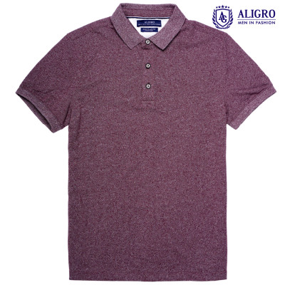 Áo phông nam Aligro Algplo49 cổ dệt màu hồng