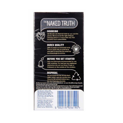 Bao Cao Su Durex Kingtex Màu Đen - 12s - Size Nhỏ 49mm - Ôm Khít - Nhập Khẩu Thái Lan