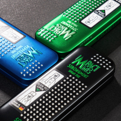 Combo 6 Hộp Kẹo Bạc Hà Không Đường Impact Mints 9g (tặng kèm 6 gói Tempo) 