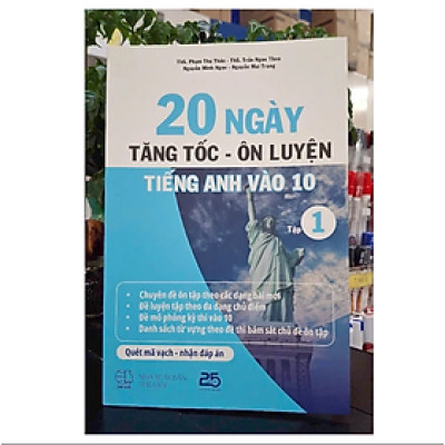 Sách - 20 ngày tăng tốc ôn luyện tiếng anh vào 10 ( tập 1)