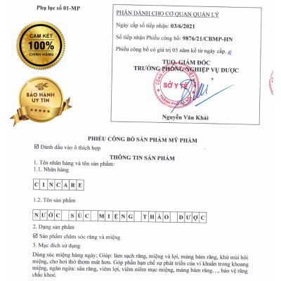 Combo 2 chai Nước súc miệng Thảo dược Cincare - Lớn ở nhà, nhỏ bỏ túi - Khử khuẩn, thơm miệng mọi lúc mọi nơi (300ML + 100ML)