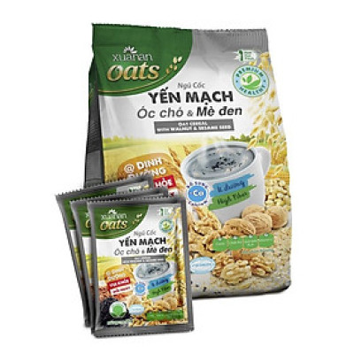 Ngũ Cốc Yến Mạch, Óc Chó , Mè Đen Xuân An 400g( Tặng gói YM 150g)