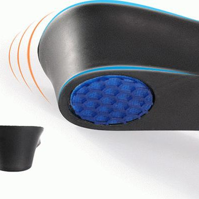 Lót giày tăng chiều cao thoáng khí PU nửa bàn - Màu da