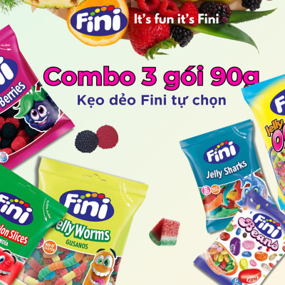 Combo 3 Gói Kẹo Dẻo Fini tự chọn (90g x 3)