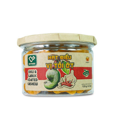Hạt điều vị tỏi ớt 120g DGfoods/Chili & garlic coated cashew/ HVNCLC,hạt điều bình phước,đặc sản Cần Thơ