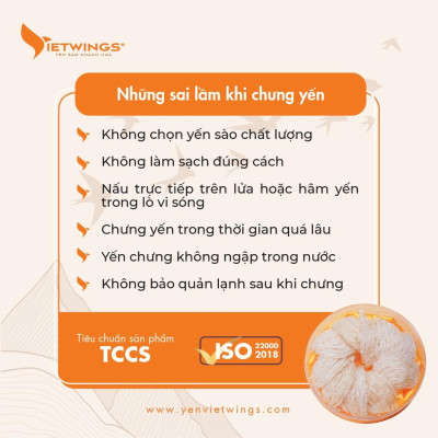 Yến sào đảo Vietwings rút lông nguyên tổ cao cấp 100g