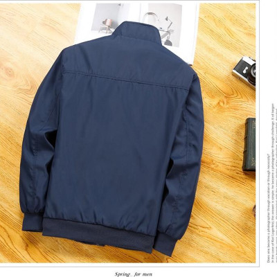 Áo Khoác Dù Nam Xanh Đen Hai Lớp Đơn Giản Cổ Cao - ADD33 