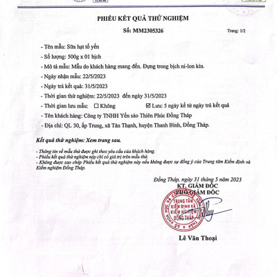 Sữa hạt tổ yến Thiên Gia Phúc 150g 10 gói (Hộp cứng)