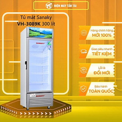 TỦ MÁT SANAKY 300 LÍT VH-3089K ĐỒNG (LOW-E) (R600A) (HÀNG CHÍNH HÃNG) (CHỈ GIAO HCM)