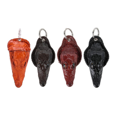 HT8218-19-20-21 - Móc khóa đầu cá sấu Huy Hoàng màu vàng, nâu đất, đen, nâu đỏ