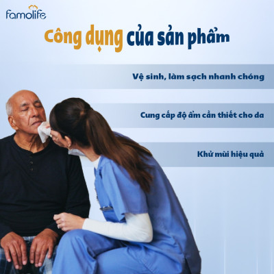 [MUA 8 TẶNG 1] COMBO 2 Khăn ướt Famolife 100 tờ không mùi mềm mịn, dưỡng ẩm vệ sinh cho người lớn