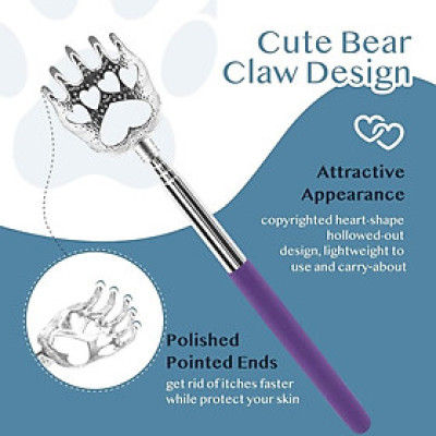 Cây gãi lưng hình vuốt Bear kéo dài thu ngắn tùy ý với hình bàn tay nhọn gãi đã hơn tay tù B0163