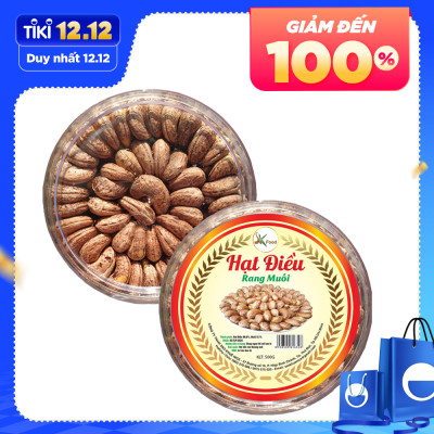 HẠT ĐIỀU VỎ LỤA RANG MUỐI XẾP HPA CAO CẤP THƯƠNG HIỆU SK FOOD - 1KG 2 HỘP