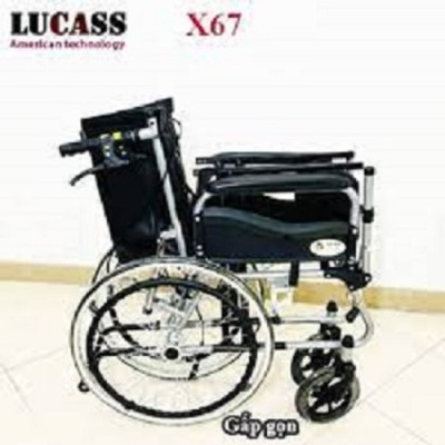 Xe lăn đa năng Lucass X67 (có bô, ngả nằm, tay phanh)