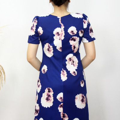 Đầm trung niên bigsize (50kg-90kg) - Đầm suông in hoa 3D cực đẹp