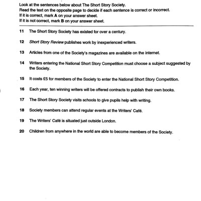Cambridge Preliminary English Test 5 Student