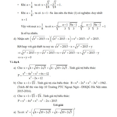 Các Chuyên Đề Bồi Dưỡng Học Sinh Giỏi Đại Số Lớp 9