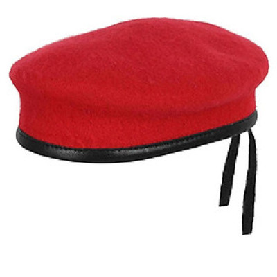 Mũ nồi_mũ beret viền da thật cao cấp