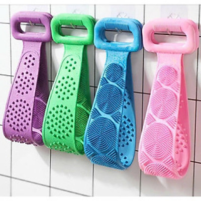 ĐAI TẮM CỌ CHÀ LƯNG SILICON 2 MẶT - Dây Cọ Lưng Bằng Silicon Gai 2 Mặt Chức Năng Chà Và Massage Cơ Thể Khi Tắm  Bông Tắm Nhà Tắm