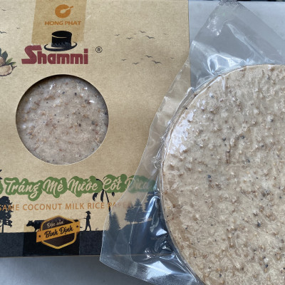[Đặc sản Bình Định] Bánh tráng nước dừa hình tròn 500g /gói (Bánh tráng nướng mè nước cốt dừa Shammi siêu ngon)