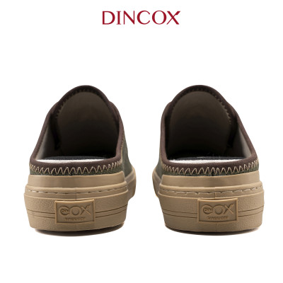 Giày Sục Đạp Gót Mules Vải Sneaker Unisex Tăng Chiều Cao 4cm DINCOX E10 Matcha