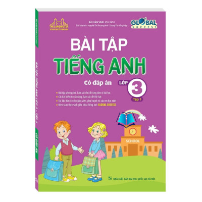 Sách - Combo GLOBAL SUCCESS - Bài tập tiếng anh lớp 3 tập 1 + 2 (có đáp án)